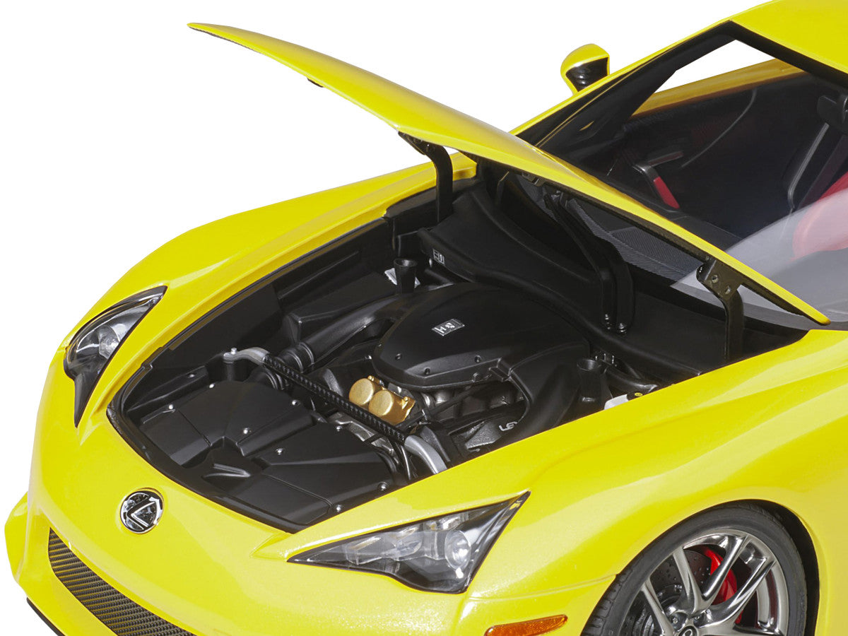Lexus LFA Pearl Yellow with Red and Black Interior 1/18 Model Car by Autoart LuxuryLifeWay Online Store