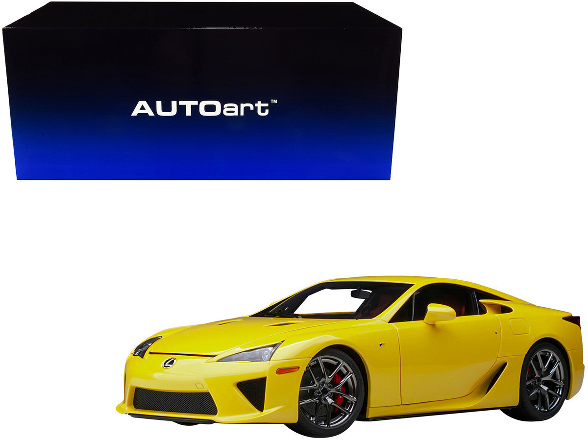 Lexus LFA Pearl Yellow with Red and Black Interior 1/18 Model Car by Autoart LuxuryLifeWay Online Store