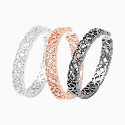 Geometric diamond S925 sterling silver ring LadyShow.Store