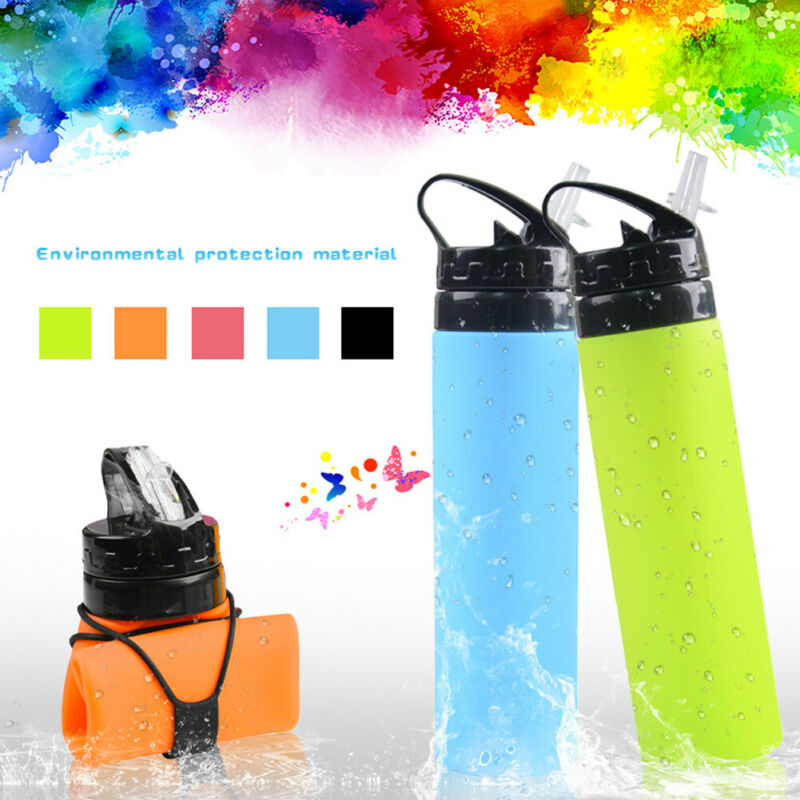 Silicone Sports Water Bottle for Outdoor Activities LadyShow.Store