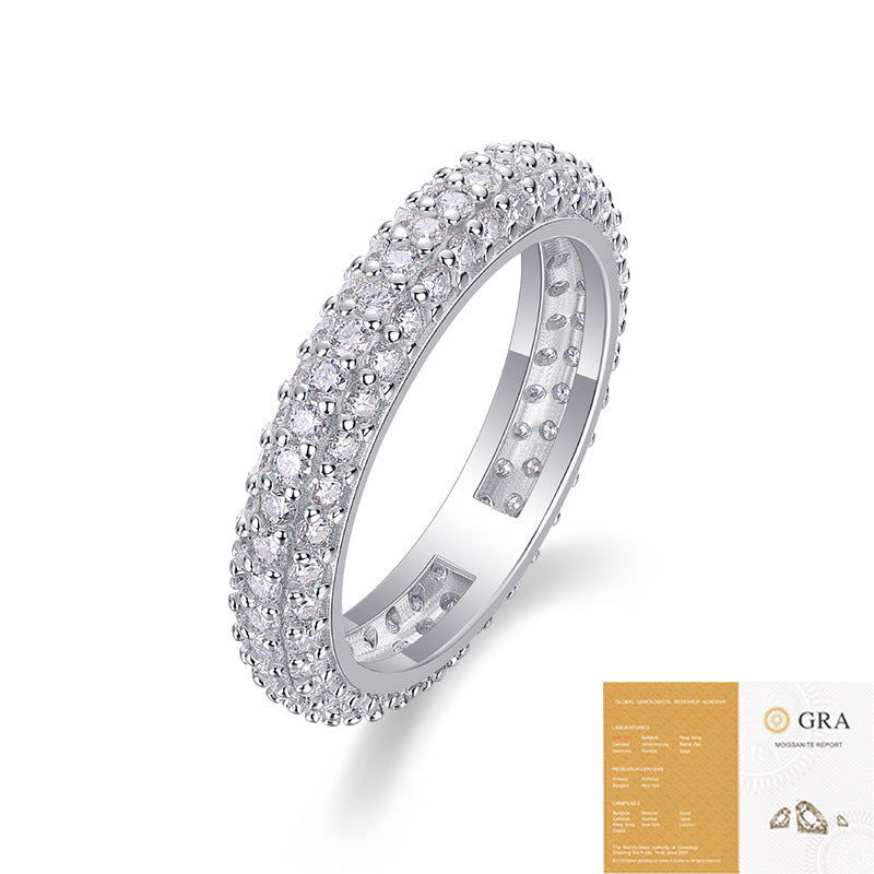 S925 Silver Ring Moissanite Ring LadyShow.Store
