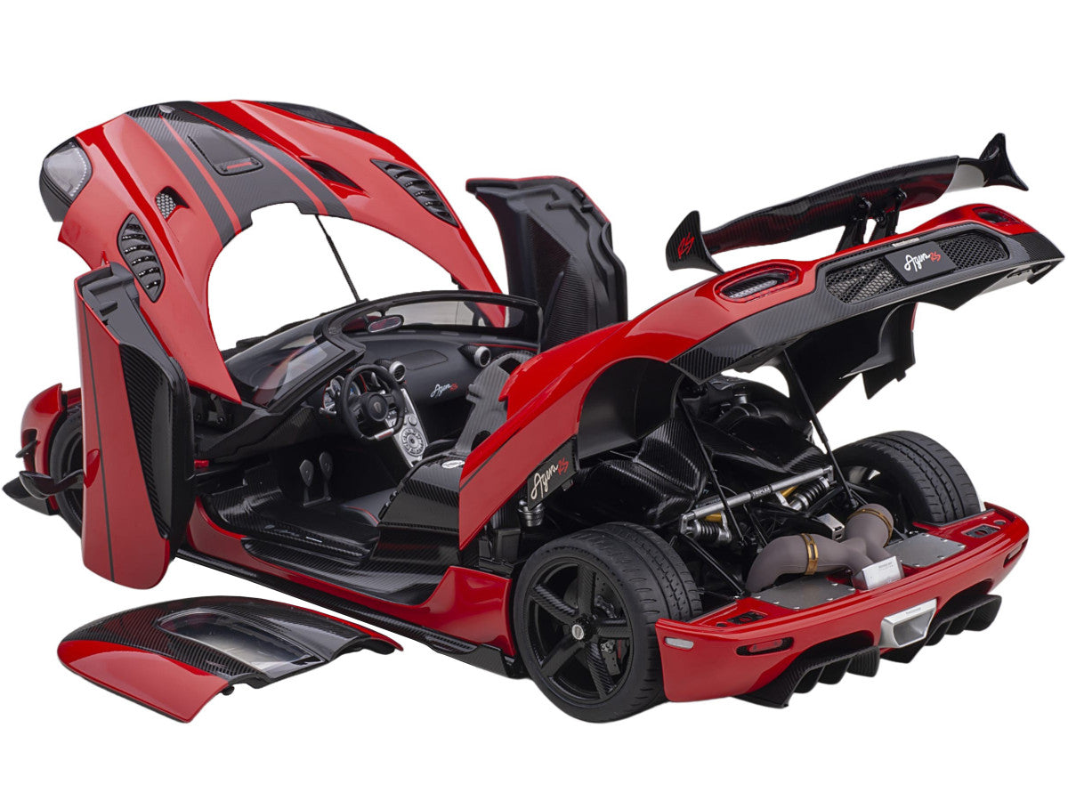Koenigsegg Agera RS Chili Red with Black Accents 1/18  Model Car by Autoart LuxuryLifeWay Online Store