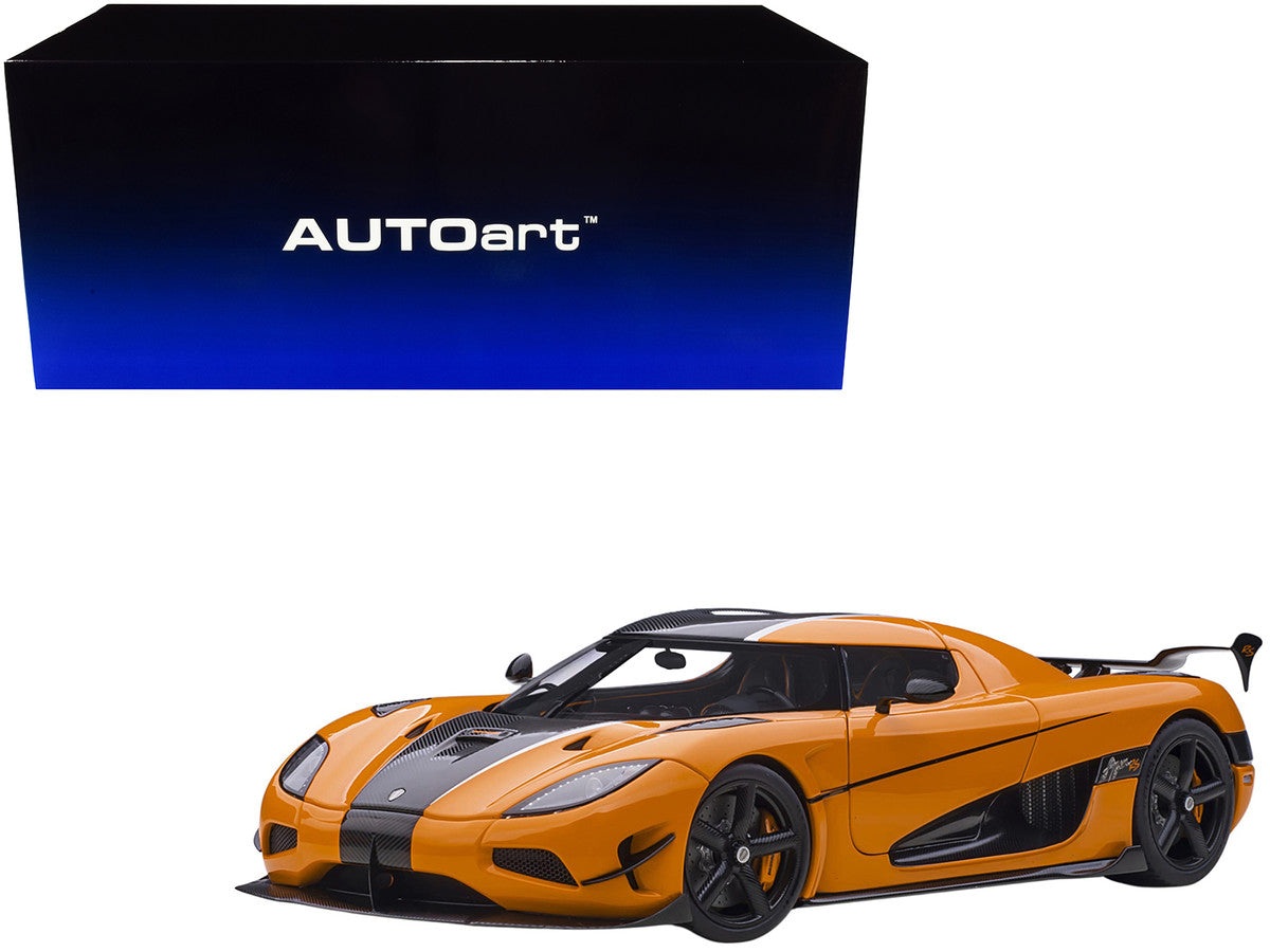 Koenigsegg Agera RS Cone Orange with Black Carbon Accents 1/18  Model Car by Autoart LuxuryLifeWay Online Store