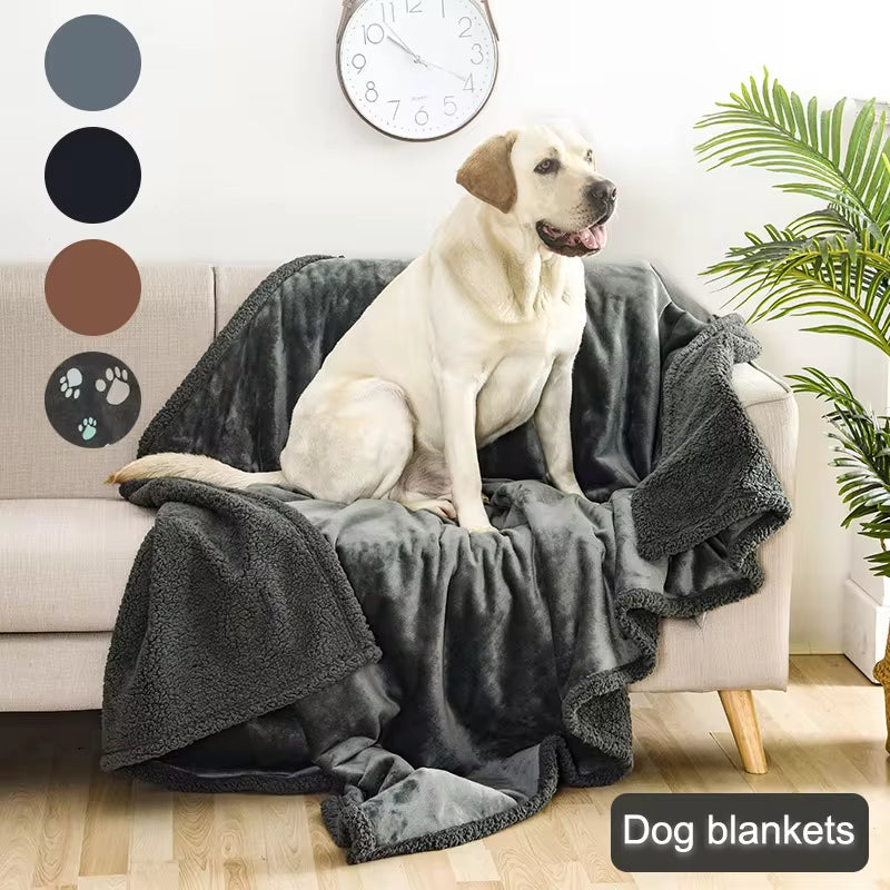 Flannel Cotton Wool Sherpa Thick Pet Blanket Dog Kennel Pets Fashion
