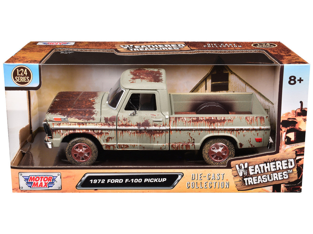 1972 Ford F-100 Pickup Truck Beige (Rusted) "Weathered Treasures" Series 1/24 Diecast Model Car by Motormax LuxuryLifeWay Online Store