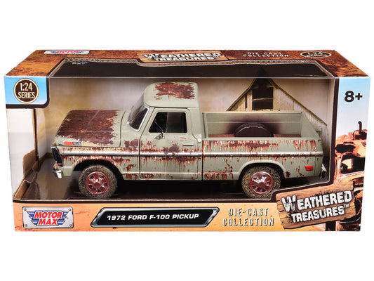 1972 Ford F-100 Pickup Truck Beige (Rusted) "Weathered Treasures" Series 1/24 Diecast Model Car by Motormax LuxuryLifeWay Online Store