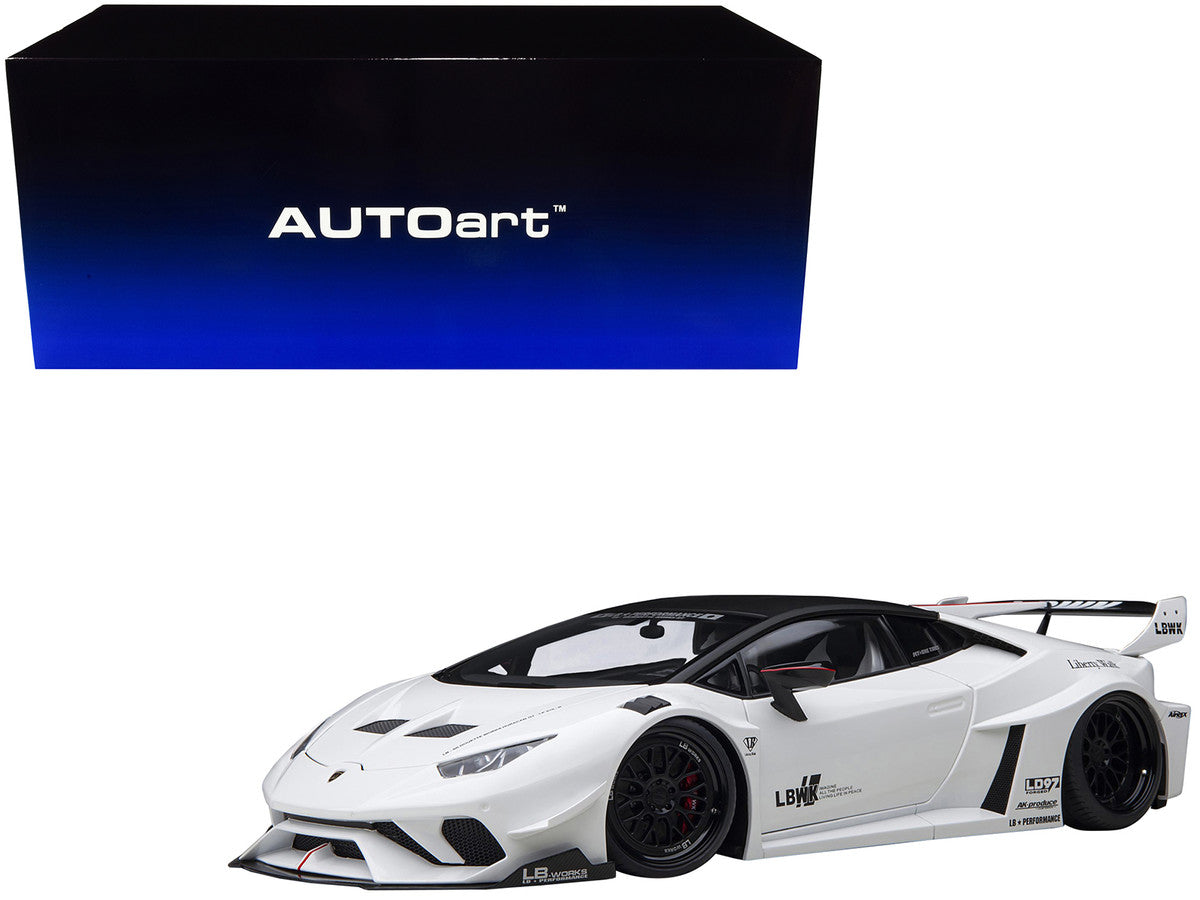 Lamborghini Huracan GT "LB-Silhouette Works" White with Black 1/18 Model Car by Autoart LuxuryLifeWay Online Store