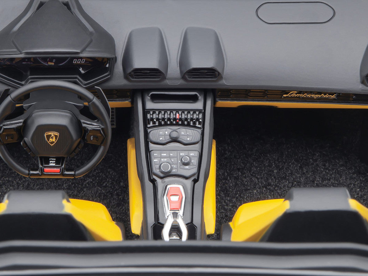 Lamborghini Huracan GT "LB-Silhouette Works" Yellow Metallic with Black Top 1/18 Model Car by Autoart LuxuryLifeWay Online Store