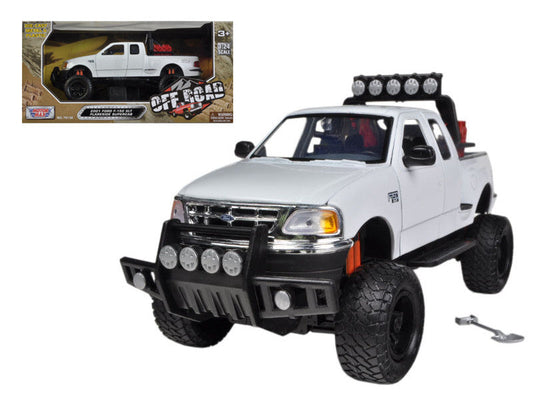 2001 Ford F-150 XLT Flareside Supercab Off-Road Pickup Truck White 1/24 Diecast Model Car by Motormax LuxuryLifeWay Online Store
