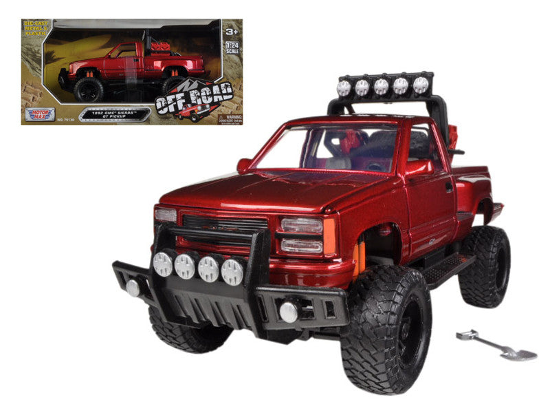 1992 GMC Sierra GT Pickup Truck Off Road Red 1/24 Diecast Model by Motormax LuxuryLifeWay Online Store