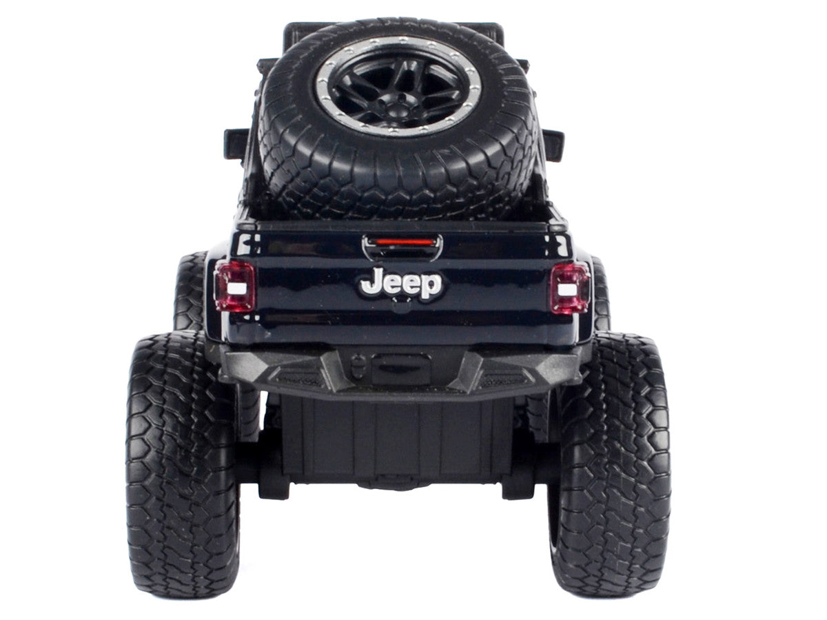 2021 Jeep Gladiator Rubicon Off-Road Pickup Truck Black with Matt Black Top "Off Road" Series 1/27 Diecast Model Car by Motormax LuxuryLifeWay Online Store