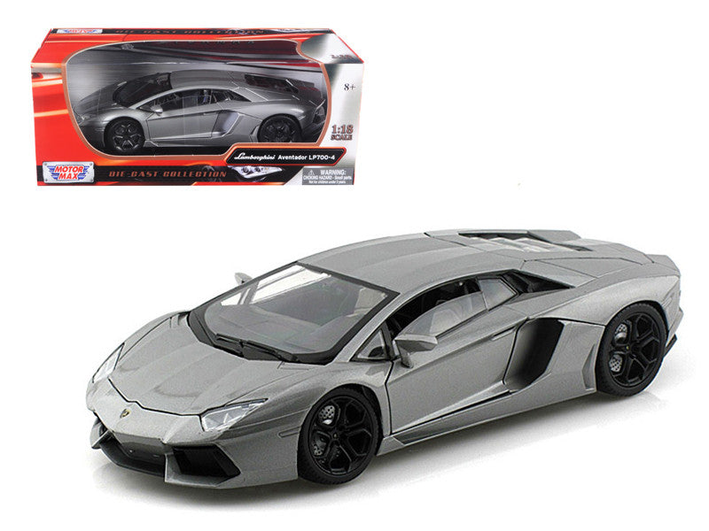 Lamborghini Aventador LP700-4 Gray Metallic 1/18 Diecast Model Car by Motormax LuxuryLifeWay Online Store
