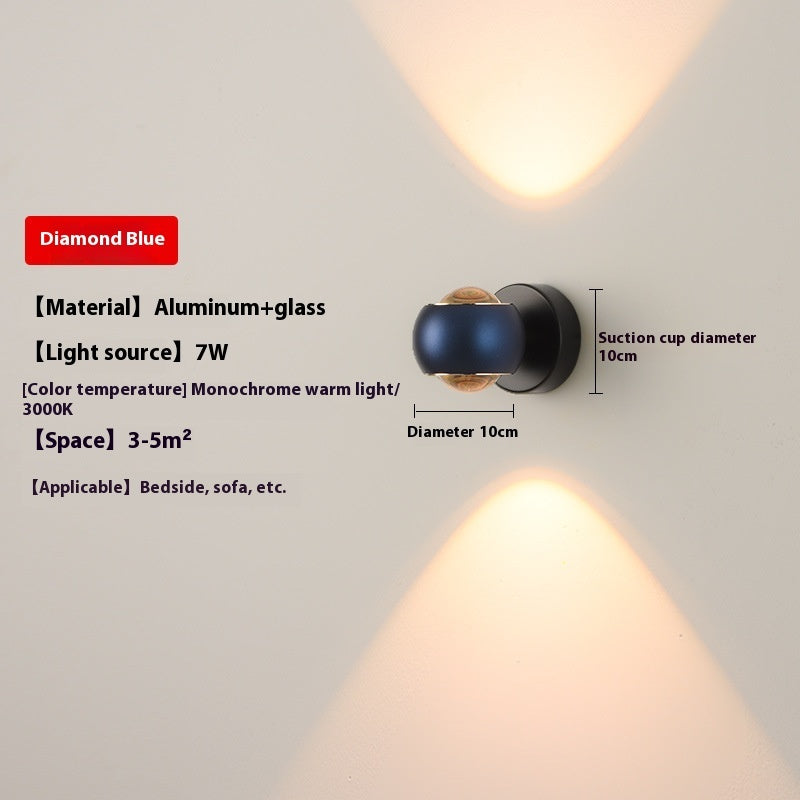 Modern Minimalist Creative Rotatable Bedside Wall Lamp PearlNestDecor.com