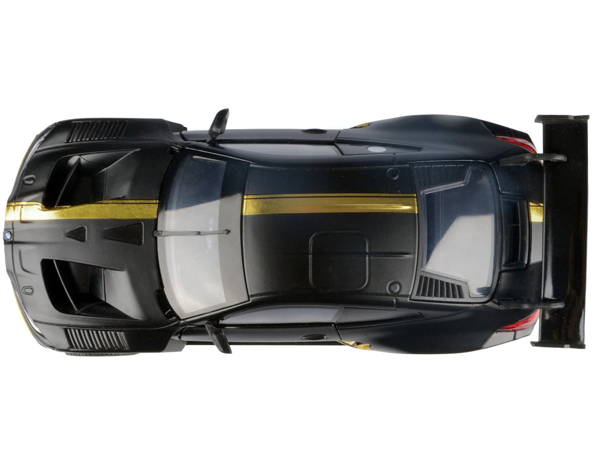 BMW M4 GT3 Matt Black with Gold Stripes "Midnight Eclipse" Series 1/24 Diecast Model Car by Motormax LuxuryLifeWay Online Store