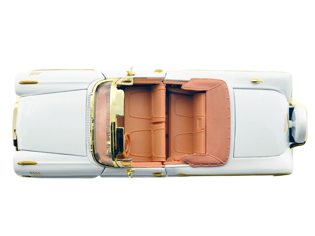 1958 Chevrolet Impala White Metallic with Gold Accents "Luxe Legends" Series 1/24 Diecast Model Car by Motormax LuxuryLifeWay Online Store