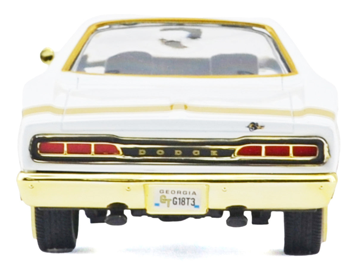 1969 Dodge Coronet Super Bee White Metallic with Gold Accents "Luxe Legends" Series 1/24 Diecast Model Car by Motormax LuxuryLifeWay Online Store