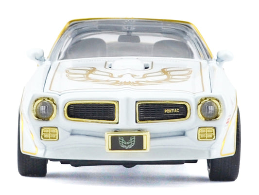 1973 Pontiac Firebird Trans Am White Metallic with Gold Accents "Luxe Legends" Series 1/24 Diecast Model Car by Motormax LuxuryLifeWay Online Store