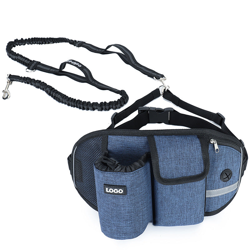 Dog Training Leash Waist Bag Hands-Free Outdoor Pet Running Walking Leash Portable Dog Food Water Cup Storage Bags Pets Fashion