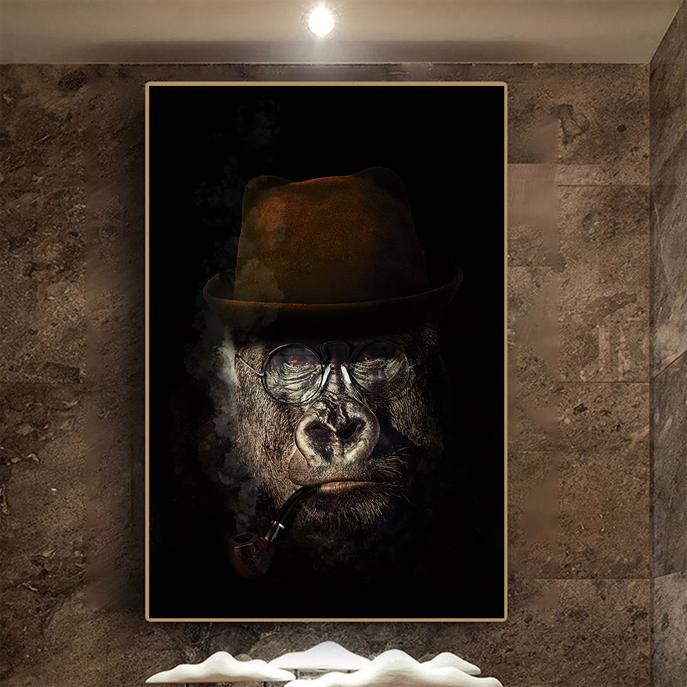 Living Room Decor Wall Decor Black Wildlife Canvas Poster Print PearlNestDecor.com