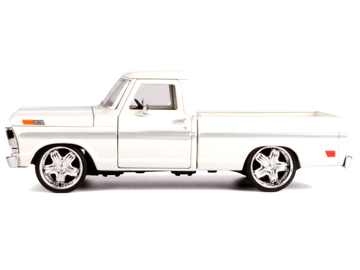 1969 Ford F-100 Pickup Truck Cream "Maxx Design" Series 1/24 Diecast Model Car by Motormax LuxuryLifeWay Online Store