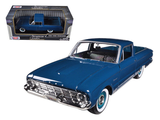 1960 Ford Falcon Ranchero Pickup Blue 1/24 Diecast Model Car by Motormax LuxuryLifeWay Online Store
