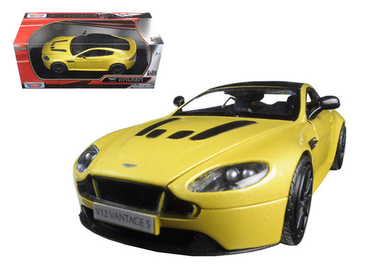 Aston Martin Vantage S V12 Yellow 1/24 Diecast Model Car by Motormax LuxuryLifeWay Online Store