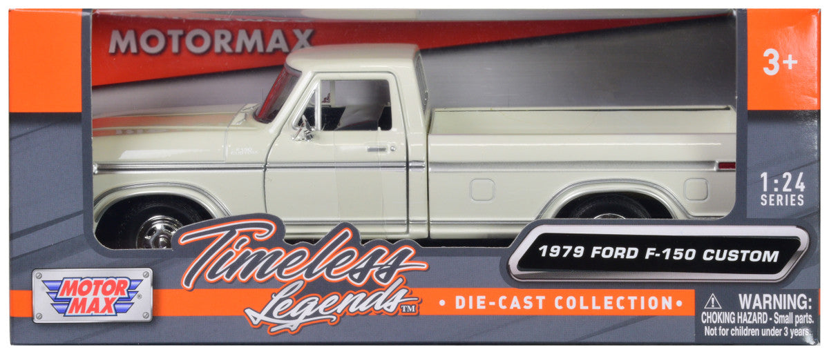 1979 Ford F-150 Pickup Truck White 1/24 Diecast Model Car by Motormax LuxuryLifeWay Online Store