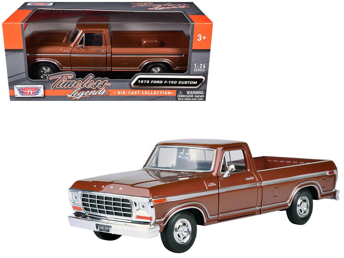 1979 Ford F-150 Pickup Truck Brown 1/24 Diecast Model Car by Motormax LuxuryLifeWay Online Store