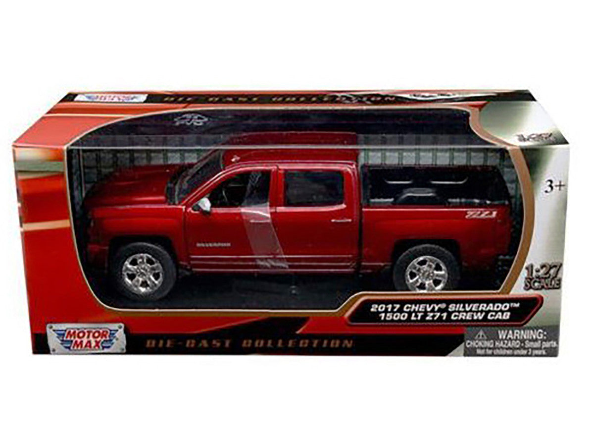 2017 Chevrolet Silverado 1500 LT Z71 Crew Cab Metallic Red 1/27 Diecast Model Car by Motormax LuxuryLifeWay Online Store