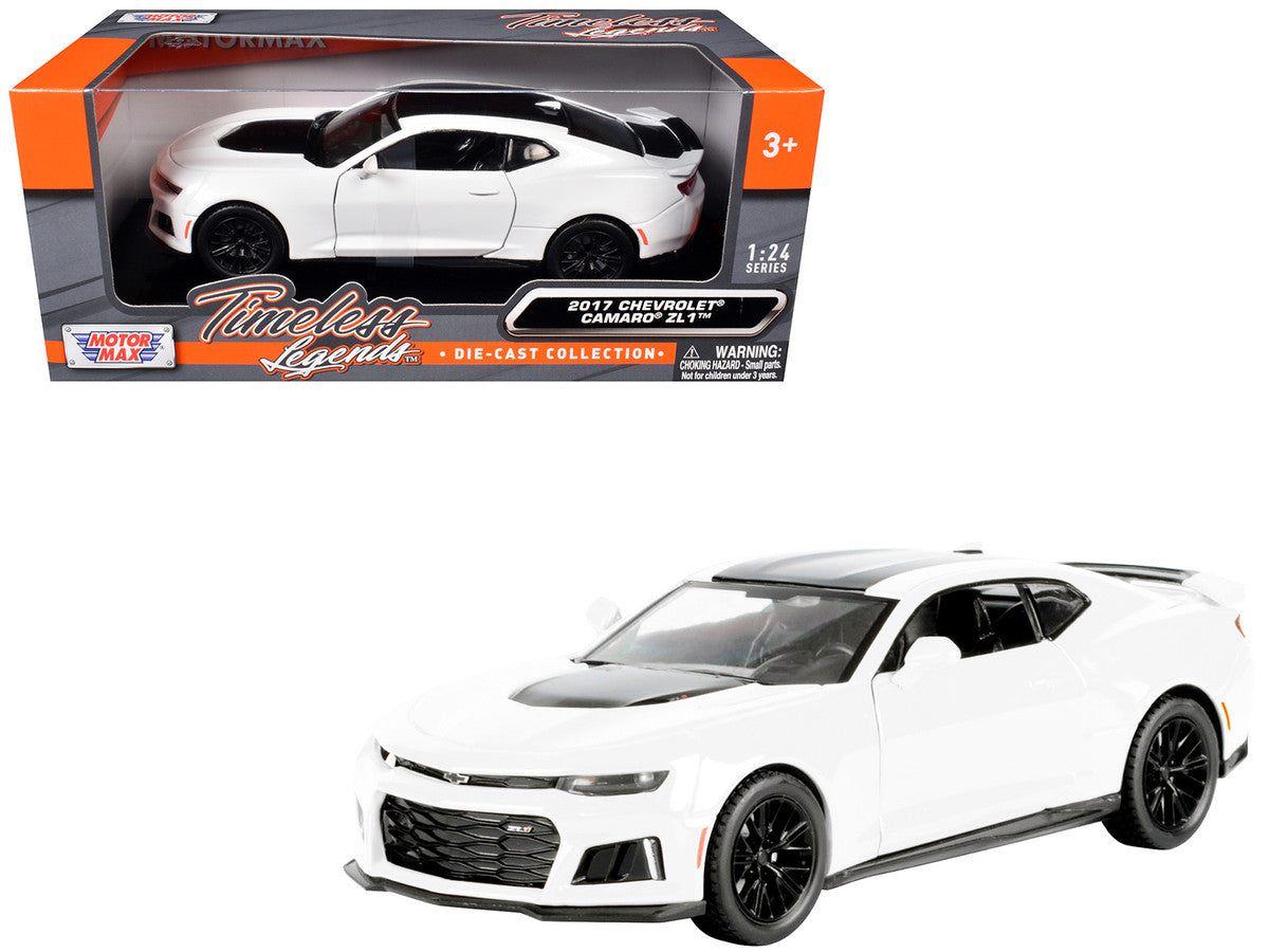 2017 Chevrolet Camaro ZL1 White 1/24 Diecast Model Car by Motormax LuxuryLifeWay Online Store