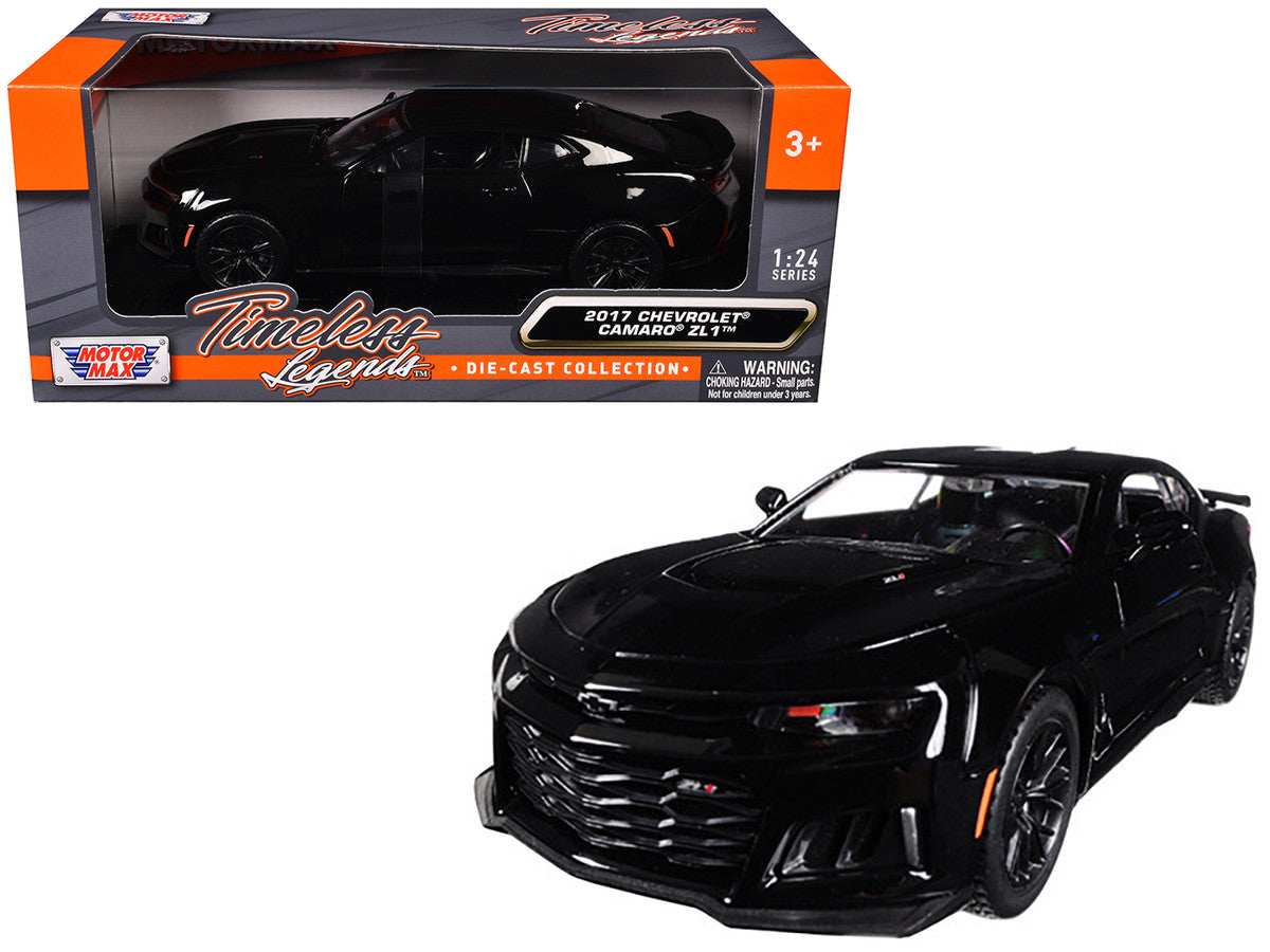 2017 Chevrolet Camaro ZL1 Black 1/24 Diecast Model Car by Motormax LuxuryLifeWay Online Store