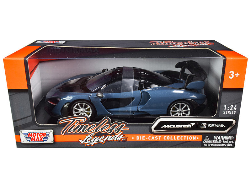 McLaren Senna Gray Metallic and Black "Timeless Legends" 1/24 Diecast Model Car by Motormax LuxuryLifeWay Online Store
