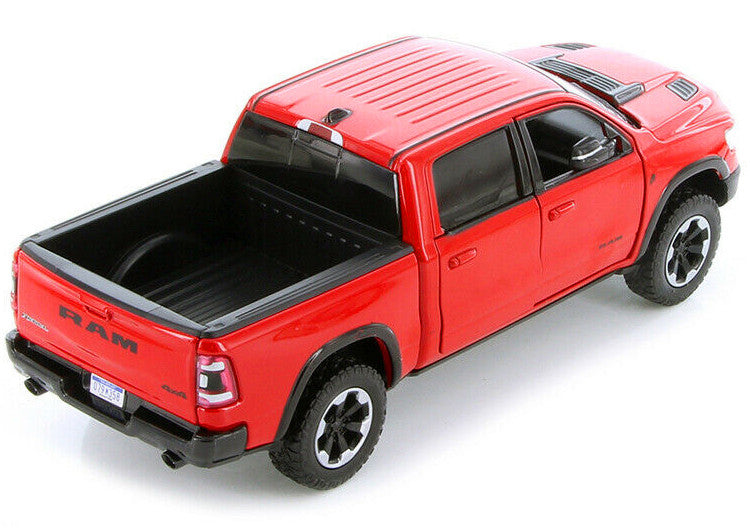 2019 RAM 1500 Rebel Crew Cab Pickup Truck Red 1/24 Diecast Model Car by Motormax LuxuryLifeWay Online Store