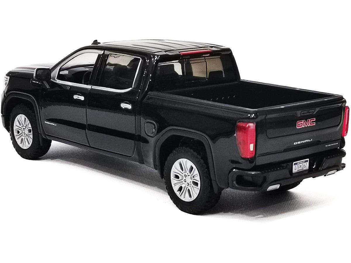 2019 GMC Sierra 1500 Denali Crew Cab Pickup Truck Black 1/24-1/27 Diecast Model Car by Motormax LuxuryLifeWay Online Store