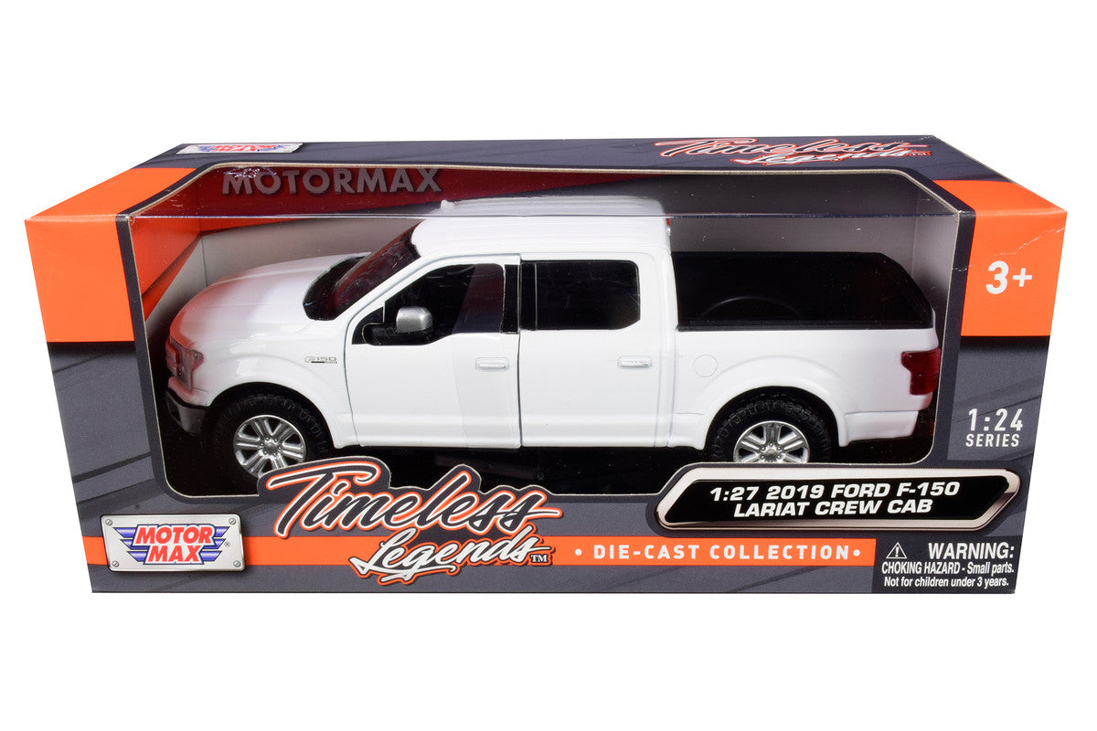 2019 Ford F-150 Lariat Crew Cab Pickup Truck White 1/24-1/27 Diecast Model Car by Motormax LuxuryLifeWay Online Store