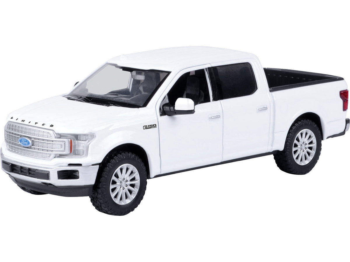 2019 Ford F-150 Limited Crew Cab Pickup Truck White 1/27 Diecast Model Car by Motormax LuxuryLifeWay Online Store