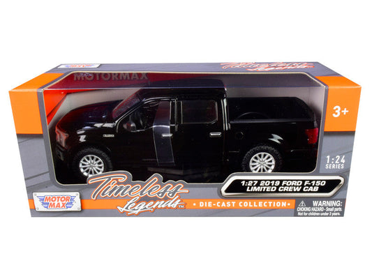 2019 Ford F-150 Limited Crew Cab Pickup Truck Black 1/24-1/27 Diecast Model Car by Motormax LuxuryLifeWay Online Store