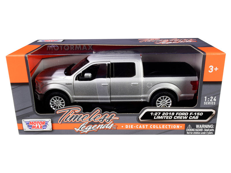2019 Ford F-150 Limited Crew Cab Pickup Truck Metallic Silver 1/24-1/27 Diecast Model Car by Motormax LuxuryLifeWay Online Store