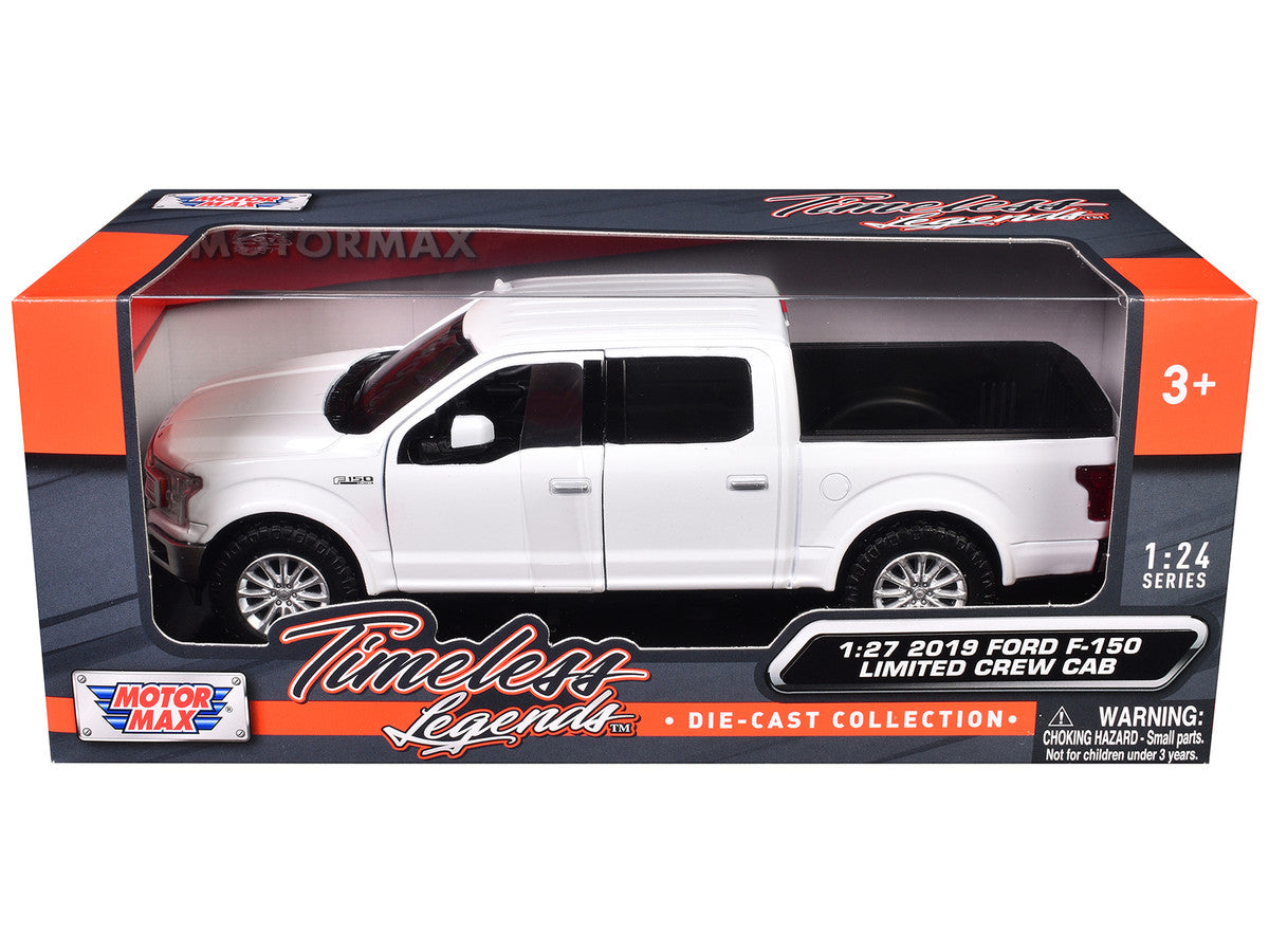 2019 Ford F-150 Limited Crew Cab Pickup Truck White 1/27 Diecast Model Car by Motormax LuxuryLifeWay Online Store