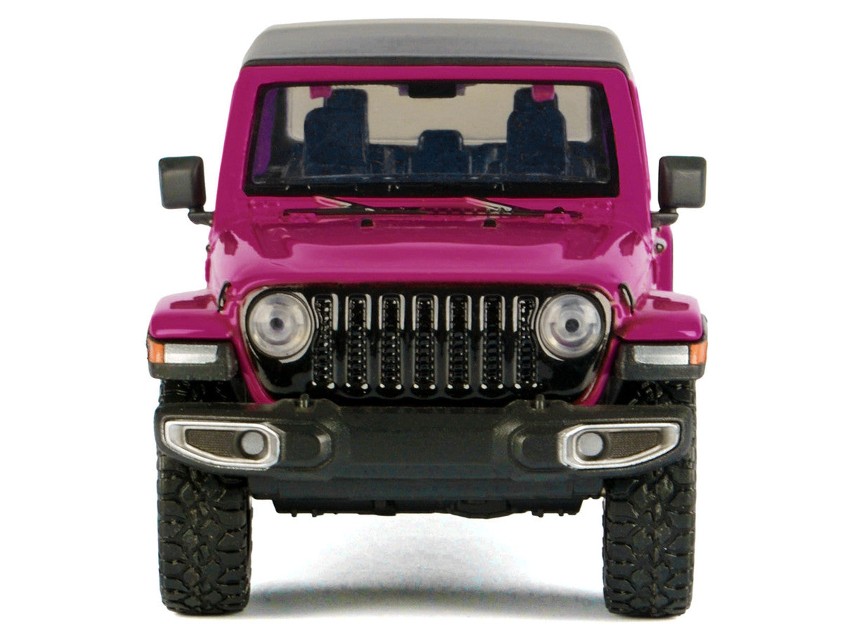 2021 Jeep Gladiator Overland Pickup Truck Purple with Matt Black Top 1/24 Diecast Model Car by Motormax LuxuryLifeWay Online Store