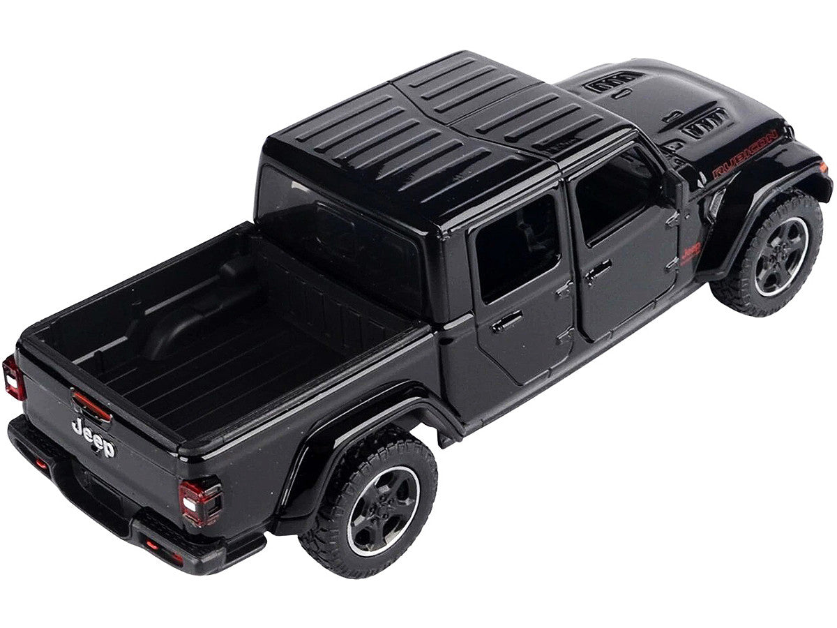 2021 Jeep Gladiator Rubicon (Closed Top) Pickup Truck Black 1/24-1/27 Diecast Model Car by Motormax LuxuryLifeWay Online Store