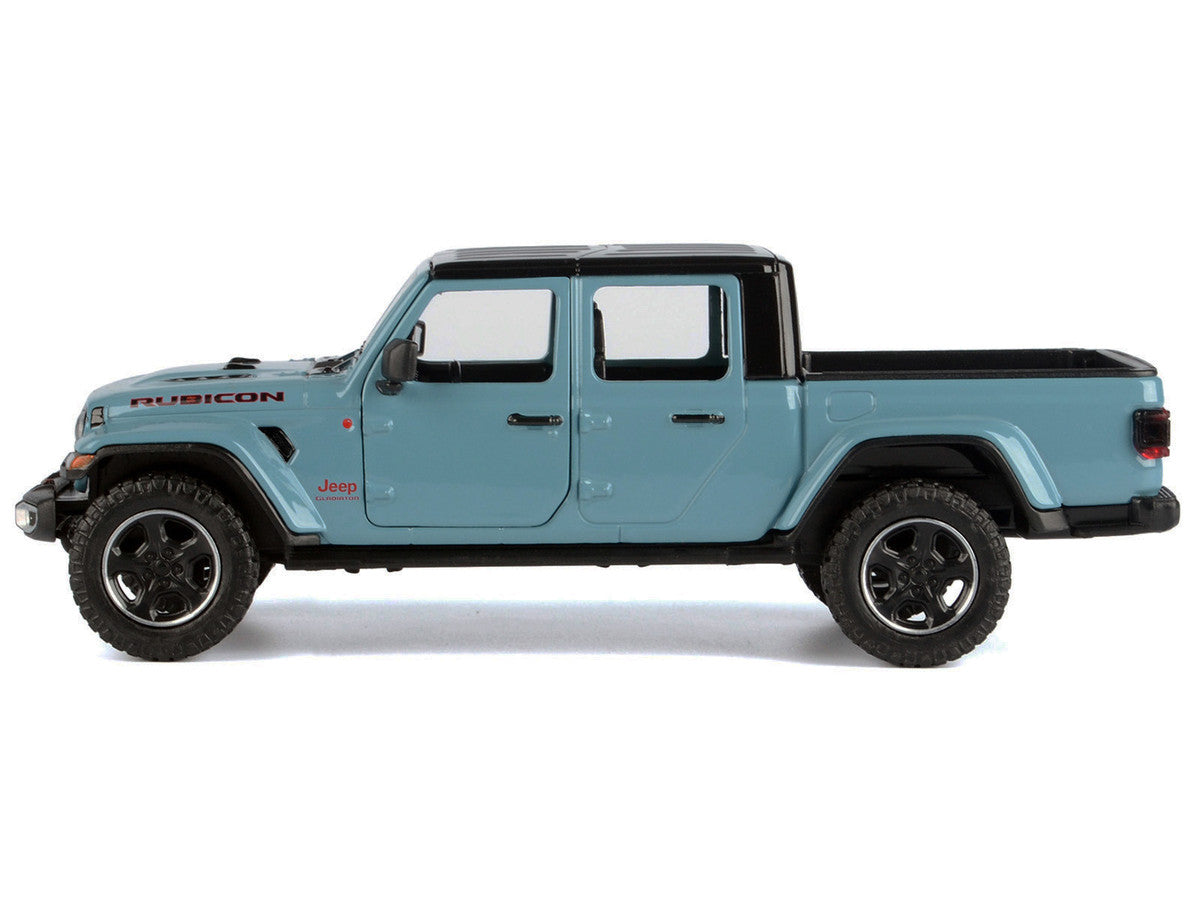 2021 Jeep Gladiator Rubicon (Closed Top) Pickup Truck Blue with Black Top 1/27 Diecast Model Car by Motormax LuxuryLifeWay Online Store