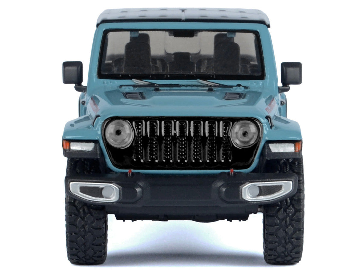 2021 Jeep Gladiator Rubicon (Closed Top) Pickup Truck Blue with Black Top 1/27 Diecast Model Car by Motormax LuxuryLifeWay Online Store