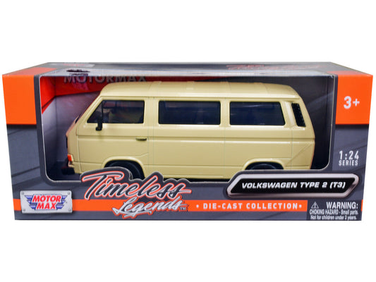 Volkswagen Type 2 (T3) Van Beige "Timeless Legends" Series 1/24 Diecast Model Car by Motormax LuxuryLifeWay Online Store