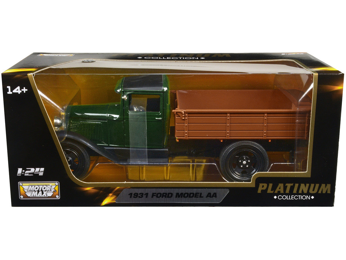 1931 Ford Model AA Pickup Truck Dark Green and Black "Platinum Collection" Series 1/24 Diecast Model Car by Motormax LuxuryLifeWay Online Store