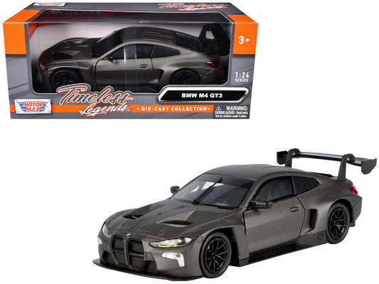 BMW M4 GT3 Matt Black "Timeless Legends" Series 1/24 Diecast Model Car by Motormax LuxuryLifeWay Online Store