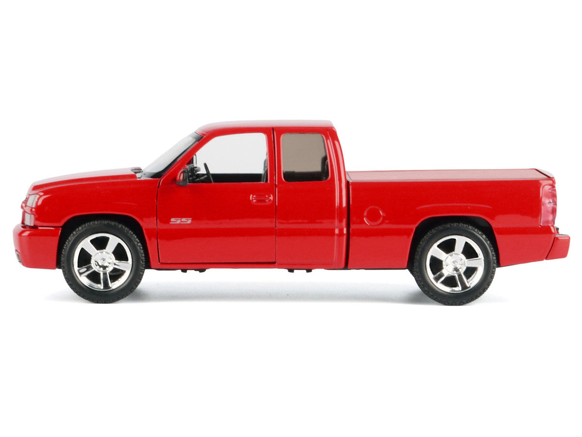 2006 Chevrolet Silverado SS Pickup Truck Red "Timeless Legends" Series 1/25 Diecast Model Car by Motormax LuxuryLifeWay Online Store