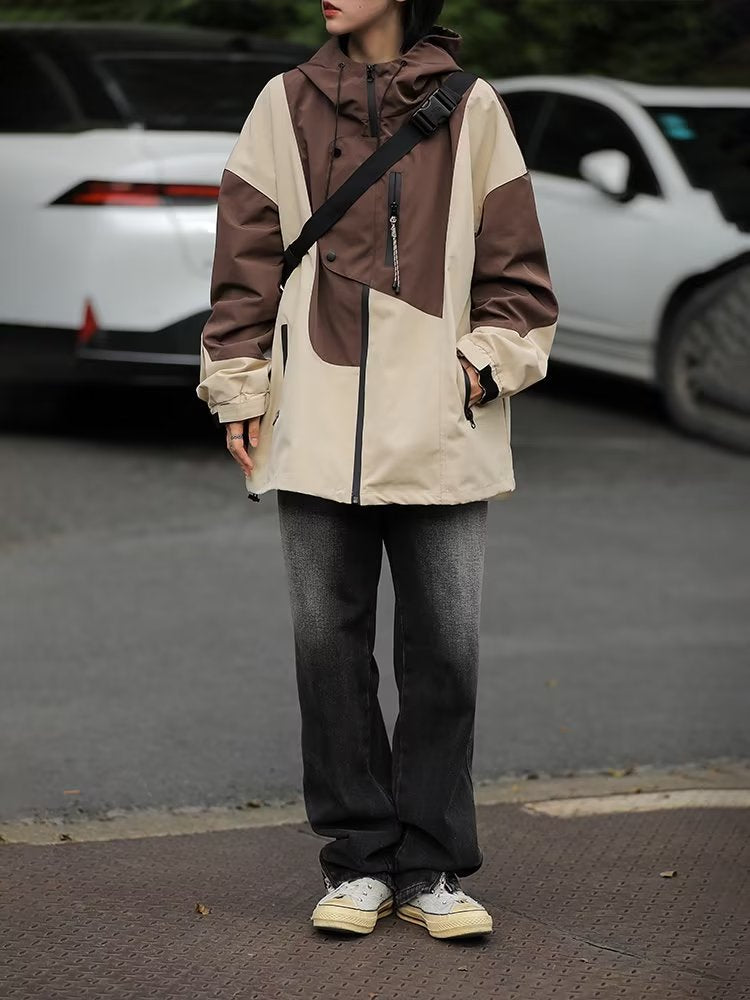 Harajuku Women's Overcoats - Chic Contrast Jackets Pi-Mart
