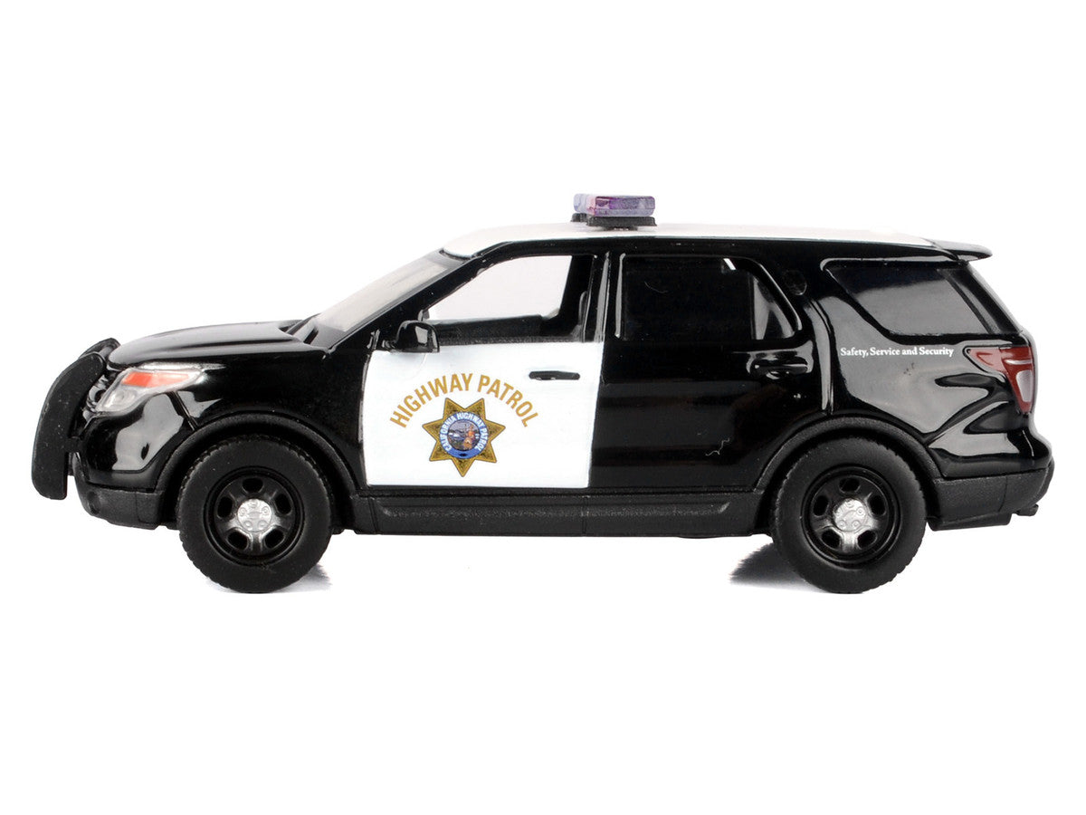 2015 Ford Police Interceptor Utility "California Highway Patrol" Black and White "Law Enforcement and Public Service" Series 1/43 Diecast Model Car by Motormax LuxuryLifeWay Online Store