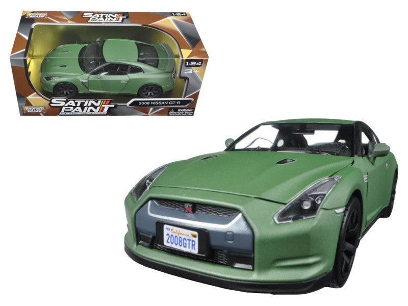 2008 Nissan GT-R R35 Matt Green 1/24 Diecast Model Car by Motormax LuxuryLifeWay Online Store